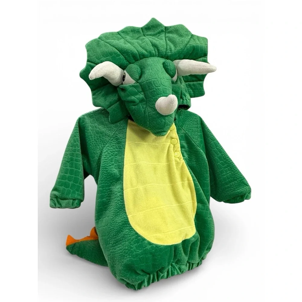 Halloween Baby Triceratops Costume Plush Hooded Pullover 6-12m  Quick Handling!!
